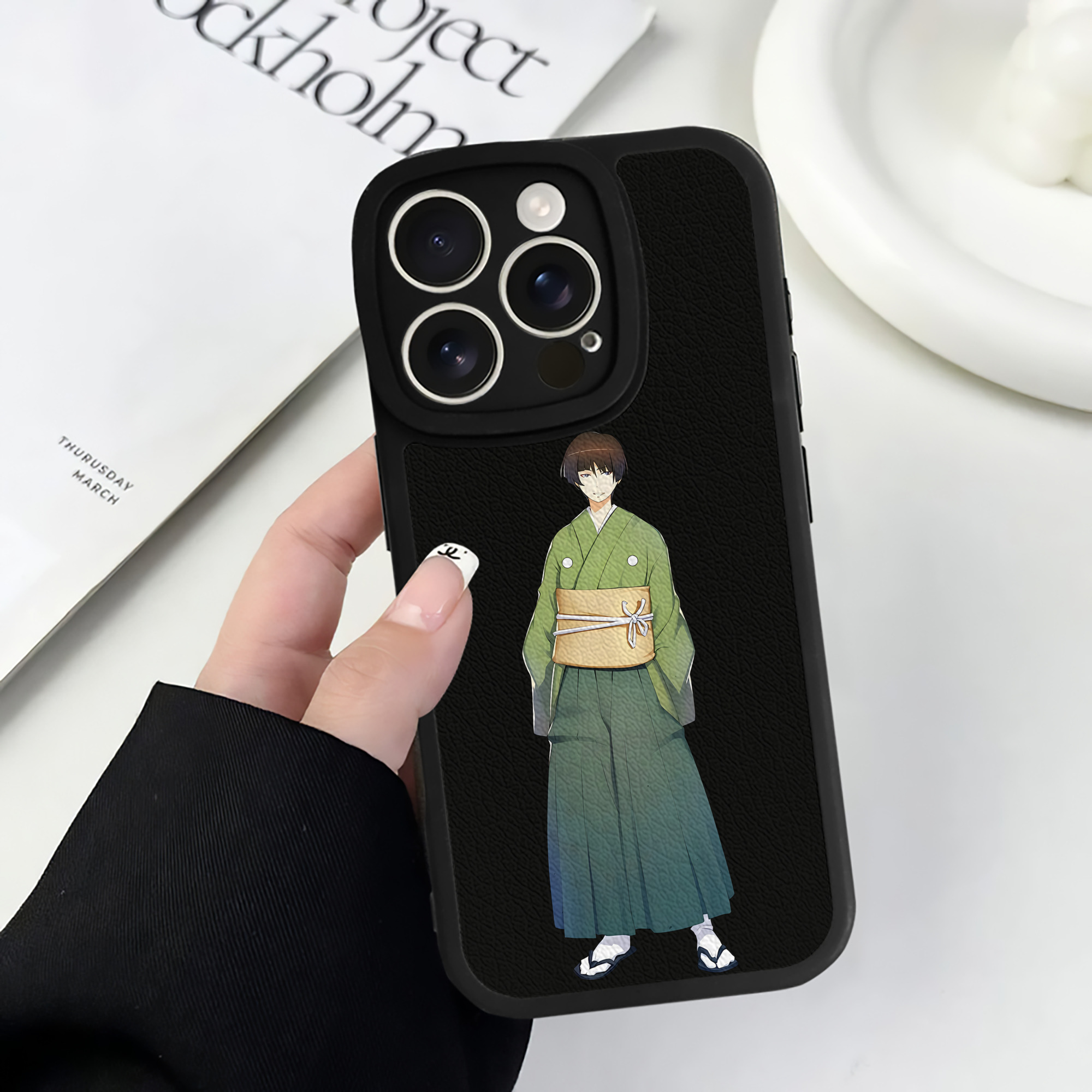 （画像用） 刀剣乱舞 Touken Ranbu 【iPhone 16シリーズ対応】シリコンスマホケース（レザー調） 材質：シリコン
